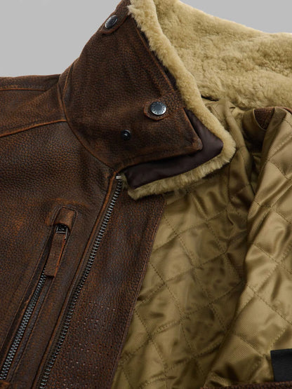 Giubbino In pelle Cheitons Blauer Usa