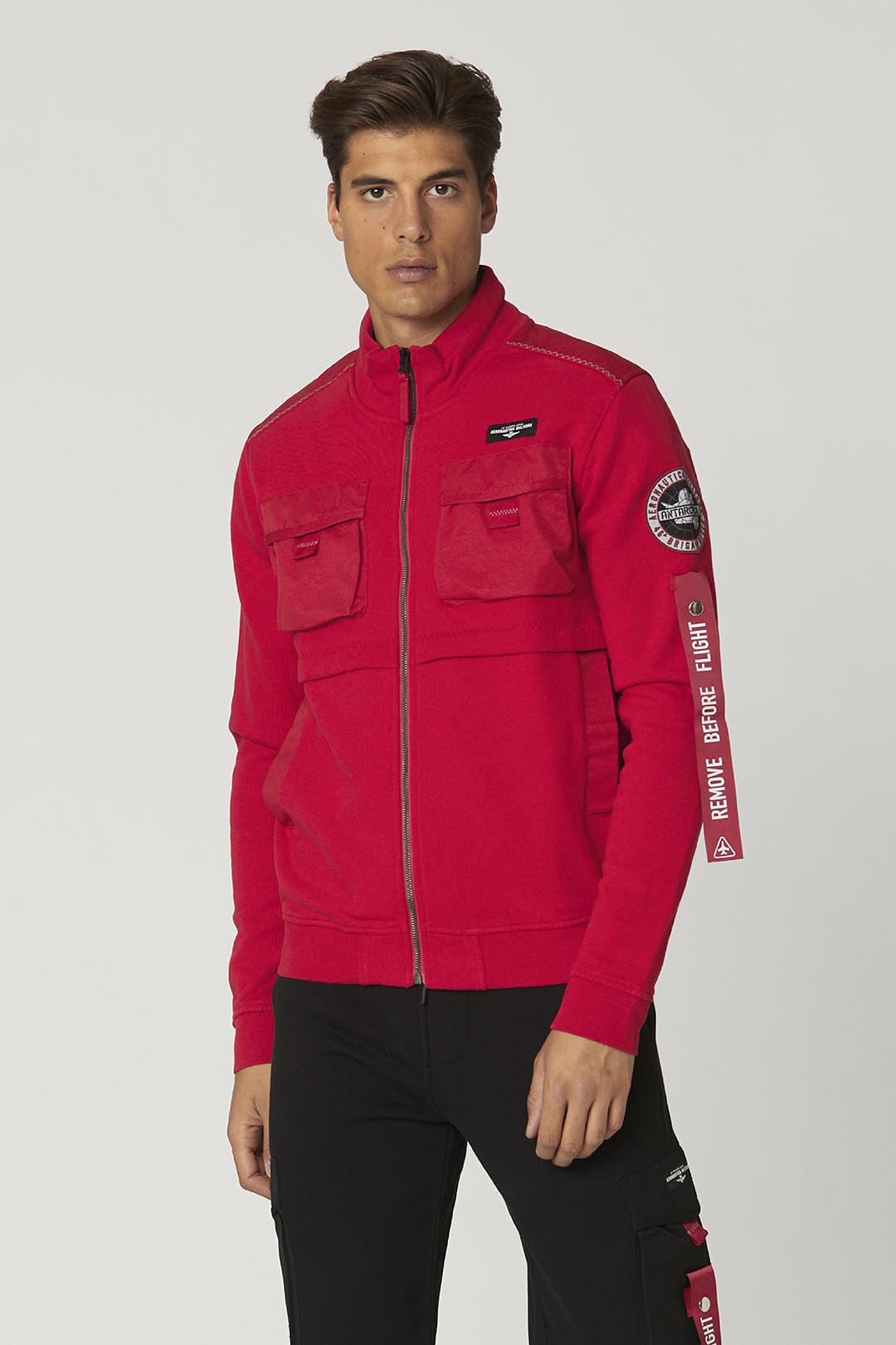 Felpa con zip Aeronautica Militare