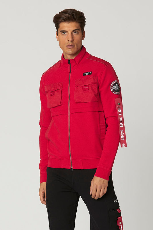 Felpa con zip Aeronautica Militare